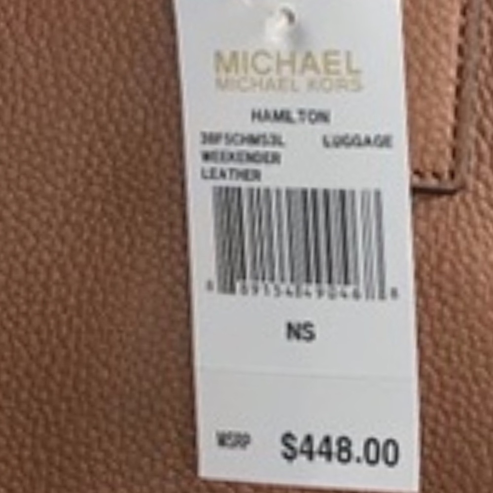 Michael Kors Hamilton Weekender 
Large Leather Handbag Color: Luggage - Picture 7 of 7